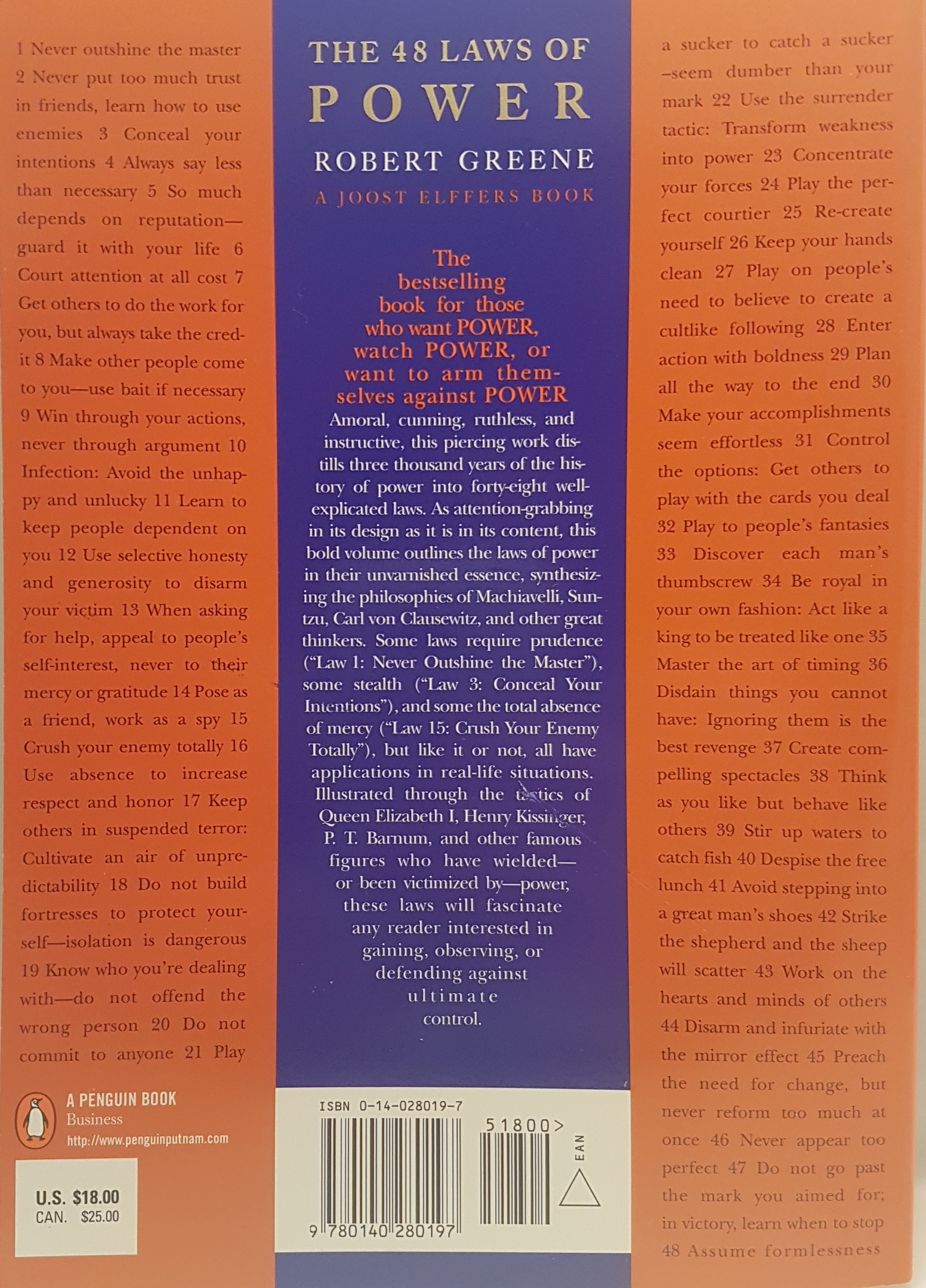 The 48 Laws of Power Robert Greene National Best Seller