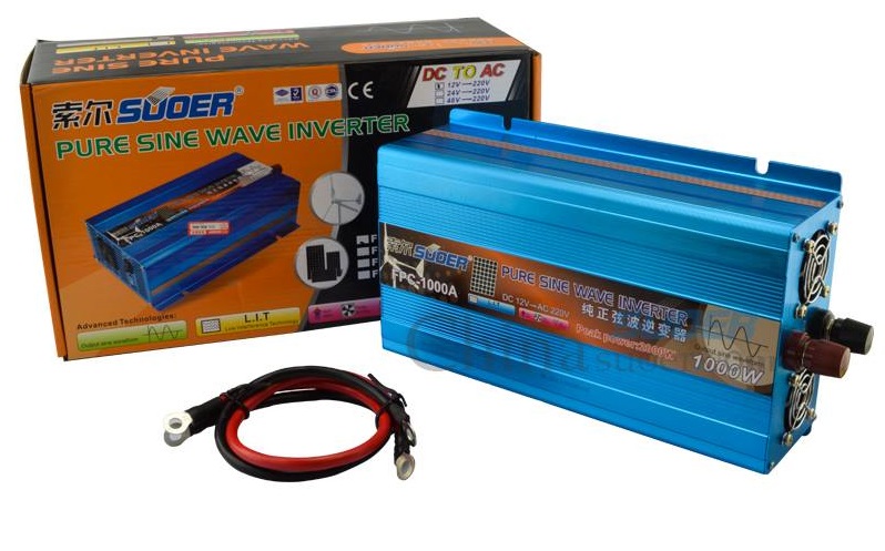 อินเวอร์เตอร์ 12v/24v 1000w SUOER (FPC-1000A/B) pure sine wave