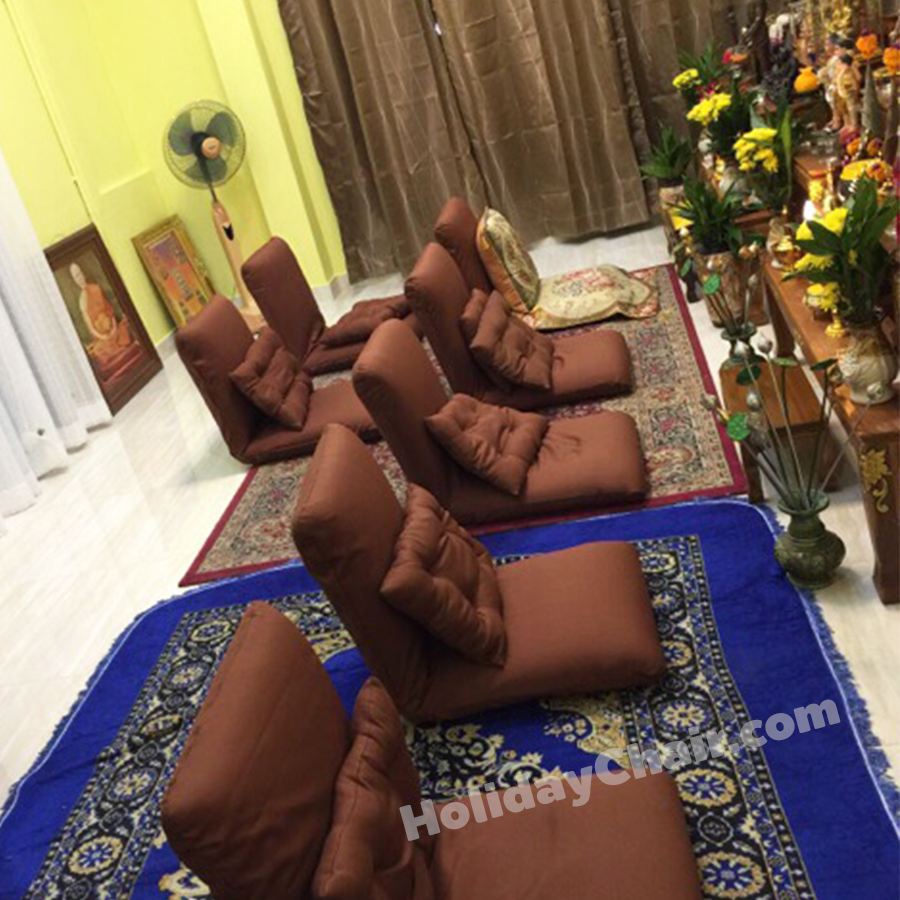 เบาะนั่งสมาธิ ปรับได้ 6ระดับ พร้อมหมอนอิง เบาะรองนั่งสมาธิ เก้าอี้นั่งพื้น เก้าอี้สวดมนต์ เบาะรองนั่งมีพนักพิง เก้าอี้นั่งสมาธิ เบาะรองนั่งพื้น HC-057