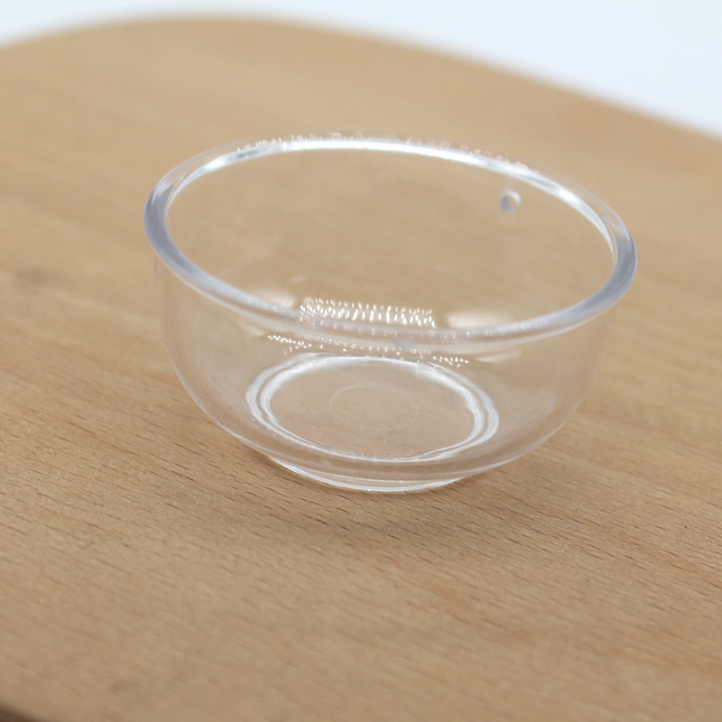 ถ้วยใสจิ๋ว4 ซม.มินิจำลองรอบชาม PVC พลาสติกใสชามขนาดเล็ก DIY อาหาร Dream โรงงาน Miniature ฉาก Place