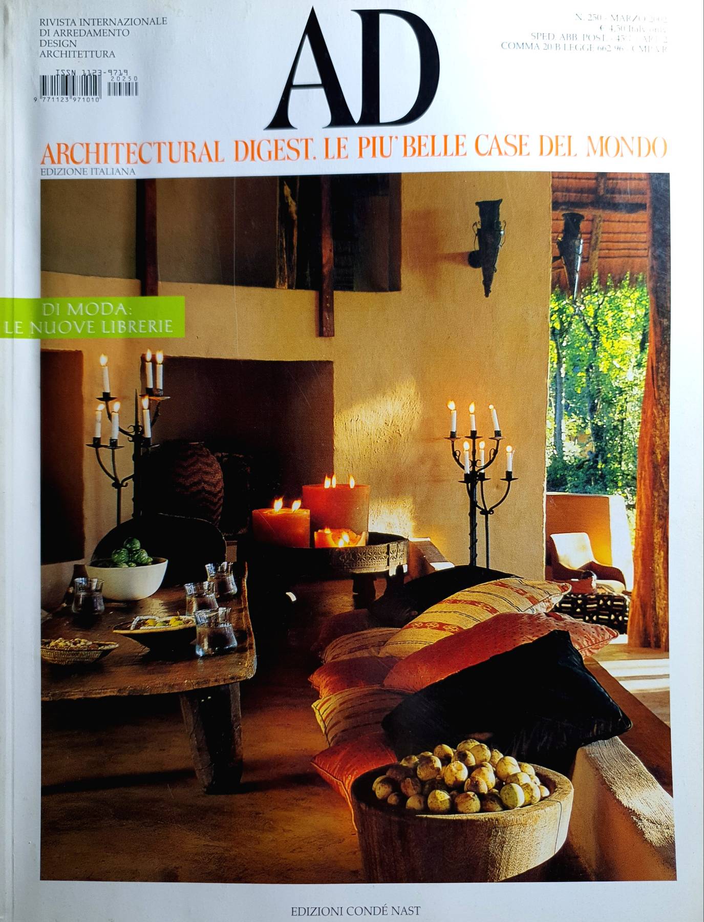 AD. ARCHITECTURAL DIGEST. LE PIU' BELLE CASE DEL MONDO N.250 : ETTORE MOCCHETTI direttore