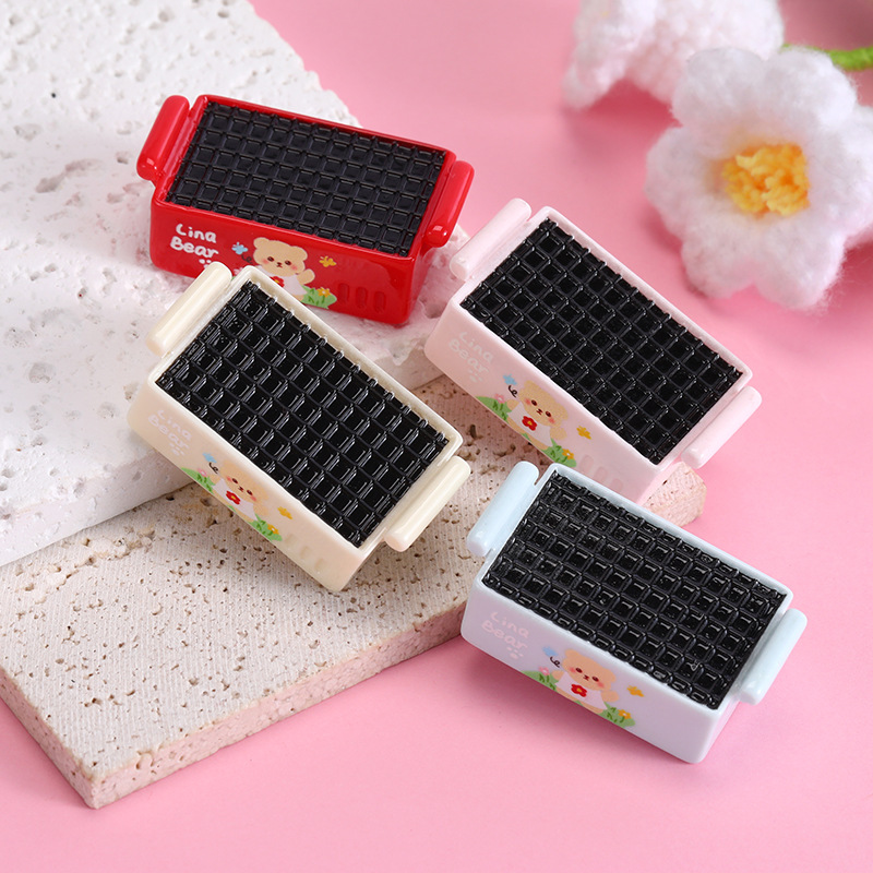 เตาจิ๋วการ์ตูนเตาบาร์บีคิวสำหรับตั้งแคมป์ เรซิน อุปกรณ์ DIY พวงกุญแจ ของตกแต่งสร้างสรรค์ ตุ๊กตา ของตกแต่งเดสก์ท็อป