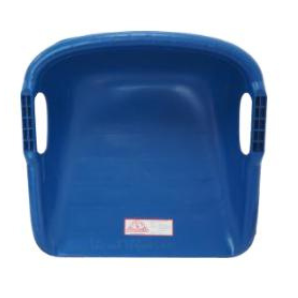บุ้งกี๋ ทึบเรียบ สีฟ้า (ผสมไนล่อน) ตราช้างยืน [สินค้าสั่งโรงงาน ขายยกมัด (20ใบ/มัด)]