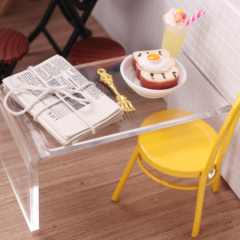 โต๊ะจิ๋วงานdoll house งานอะคริลิคสำหรับนักสะสมตุ๊กตาโอบิdollhouse coffee table small table leisure table