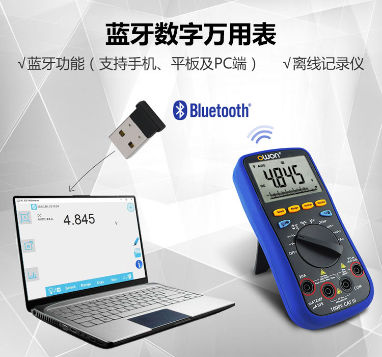 Multimeter Digital OWON B35T True RMS Bluetooth BLE 4.0 (Android and iOS)