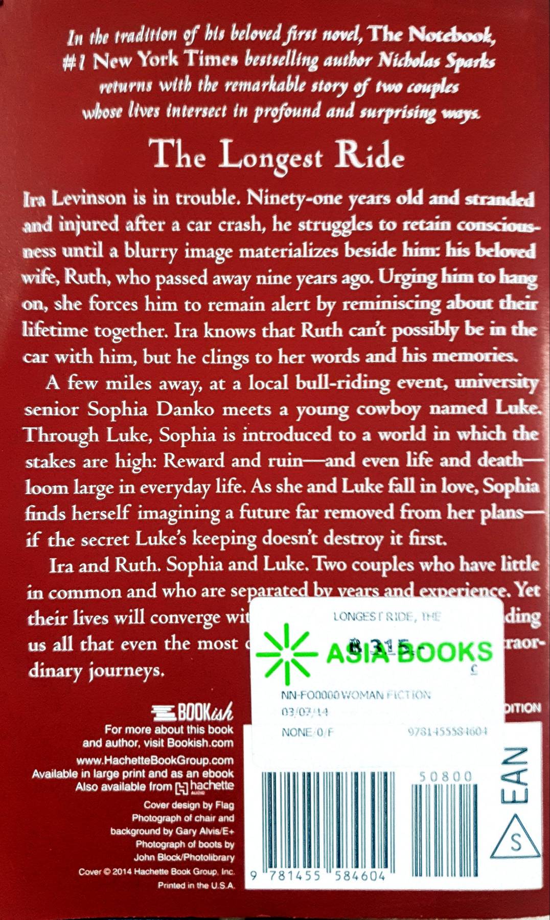 The Longest Ride Mass Market (Paperback)