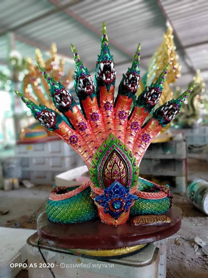 พญานาค 7 เศียร สีเขียว รุ่นรับทรัพย์