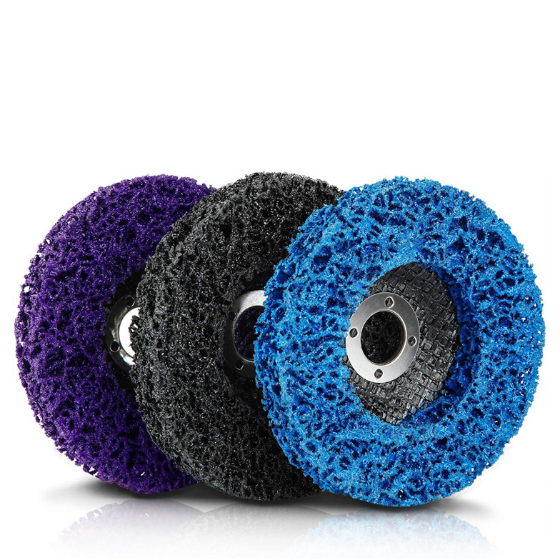 ใบขัดลอกสนิม จานขัดสาหร่าย ขนาด 4 นิ้ว สำหรับขัดลอกสีหรือสนิมใช้กับเครื่องเจียรลูกหมู [ขายส่ง]