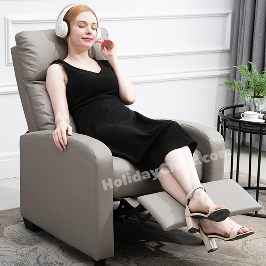 โซฟาหนังเทียม โซฟาหนัง เก้าอี้โซฟา เก้าอี้ปรับระดับ โซฟาเดี่ยว เก้าอี้ปรับเอนนอน เก้าอี้เอนนอน โซฟาพักผ่อน เก้าอี้เอนหลัง HC-052 (สีน้ำตาลเข้ม)