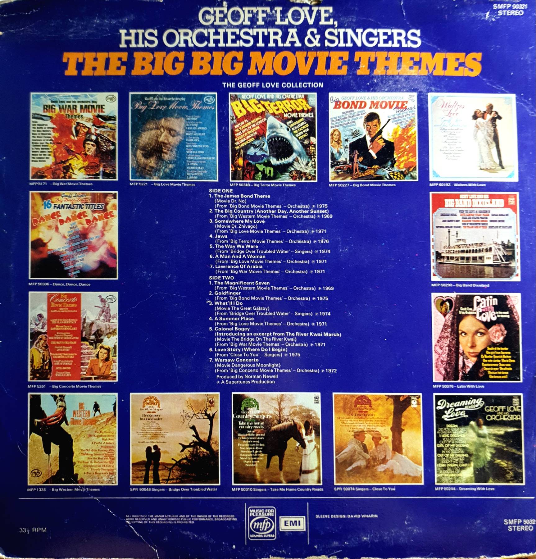 Geoff Love, His Orchestra & Singers – The Big Big Movie Themes Jazz , Easy Listening Discos de vinilo, Vinyl