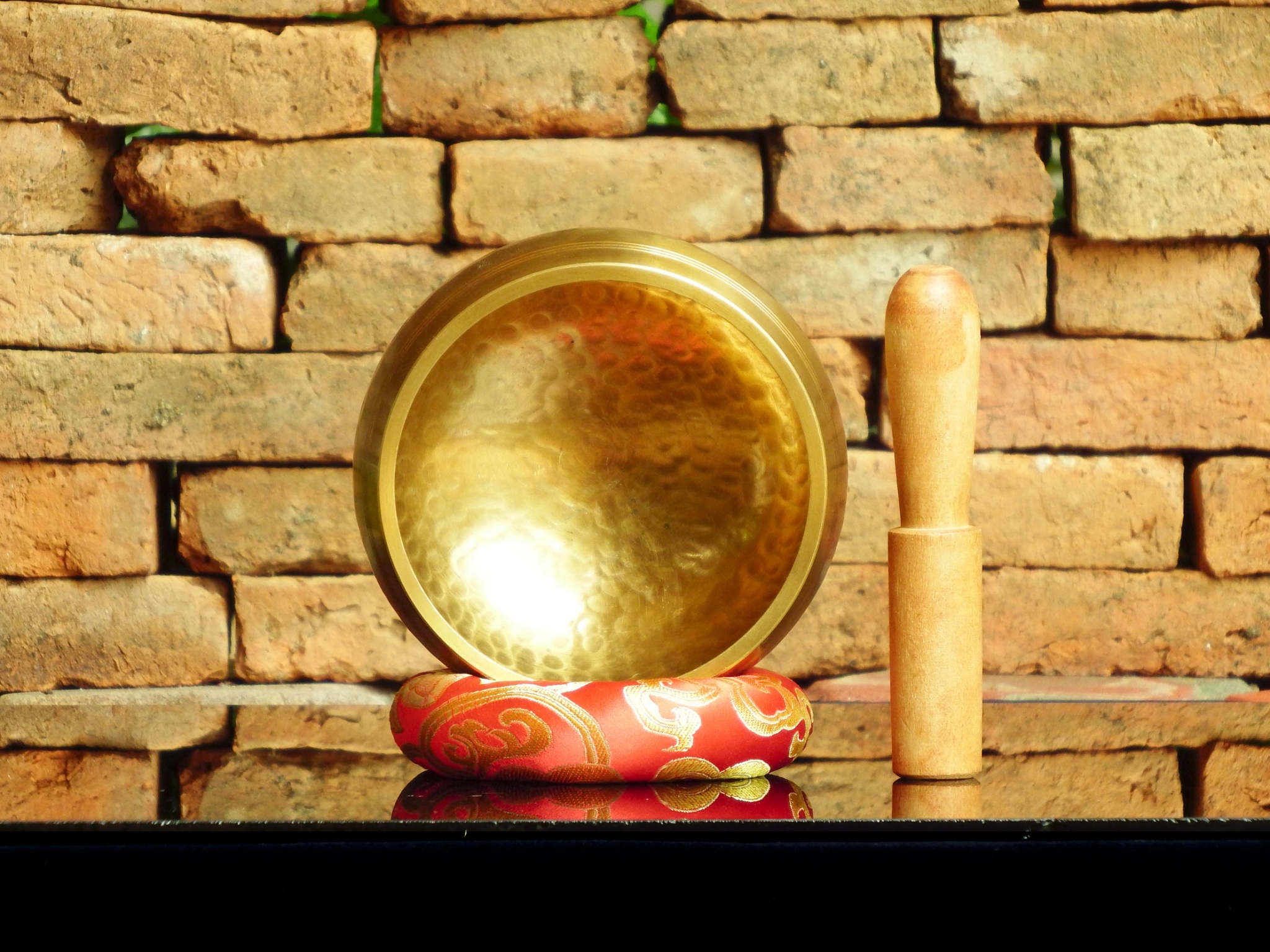 ขันทิเบต(ทองเหลือง) Tibetan Singing Bowl งานทำมือโดยช่างฝีมือชาวเนปาล (11 cm.)