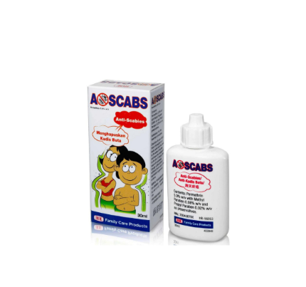 A Scabs Lotion โลชั่นกำจัดหิด (Antiscabies) ขนาด 30 ml