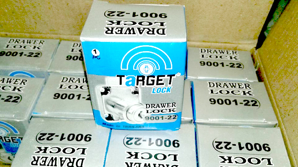 กุญแจลิ้นชัก/No.CL9001-22/แป้นลอย/3/4"x23มม./Target