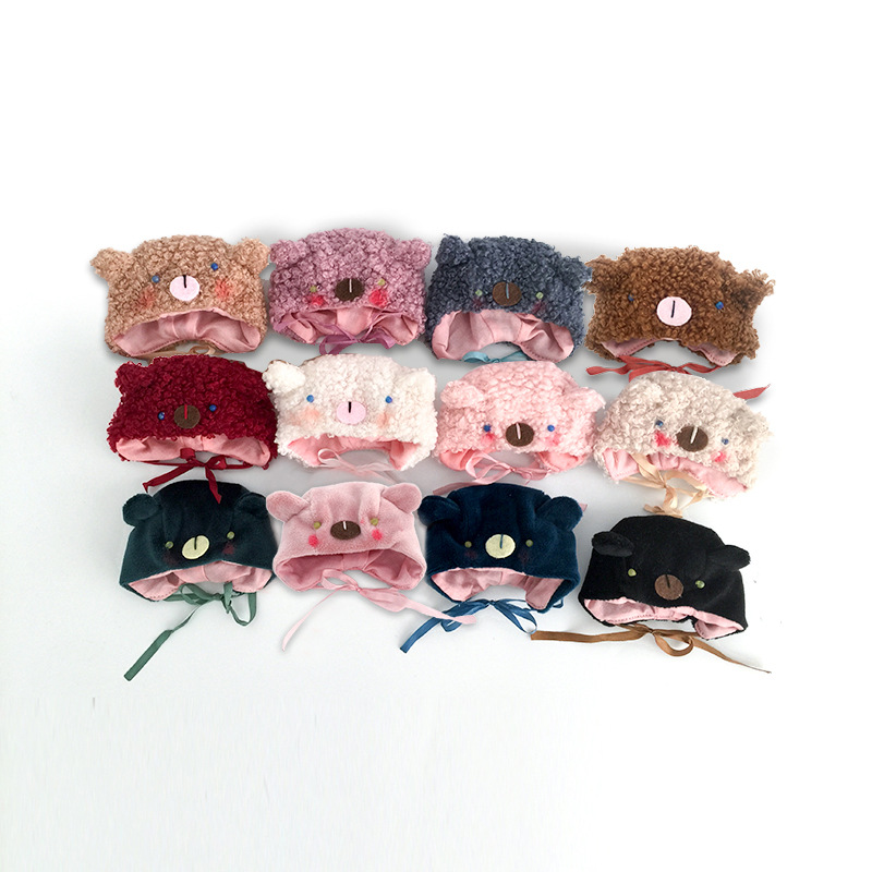 หมวกโอบิ11ลายสัตว์แสนน่ารักขนปุยเหมาะสำหรับนำไปใส่ให้ตุ๊กตาโอบิ11