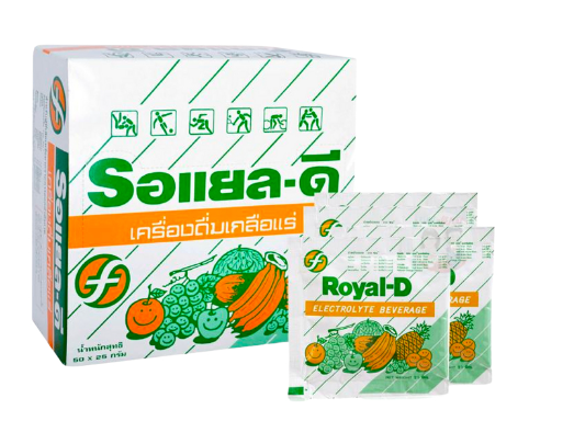 เครื่องดื่ม เกลือแร่ ตรา รอแยล-ดี รสผลไม้รวม 25 กรัม Royal-D Electrolyte Beverage