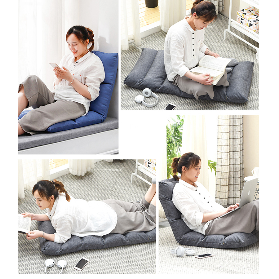 โซฟาเบด ปรับเอนได้ 6 ระดับ เก้าอี้ญี่ปุ่น โซฟาปรับนอน เก้าอี้ปรับนอน เก้าอี้นั่งพื้น โซฟาปรับนอนได้ sofa bed แถมฟรี หมอนหนุนหลัง รุ่น HC-040