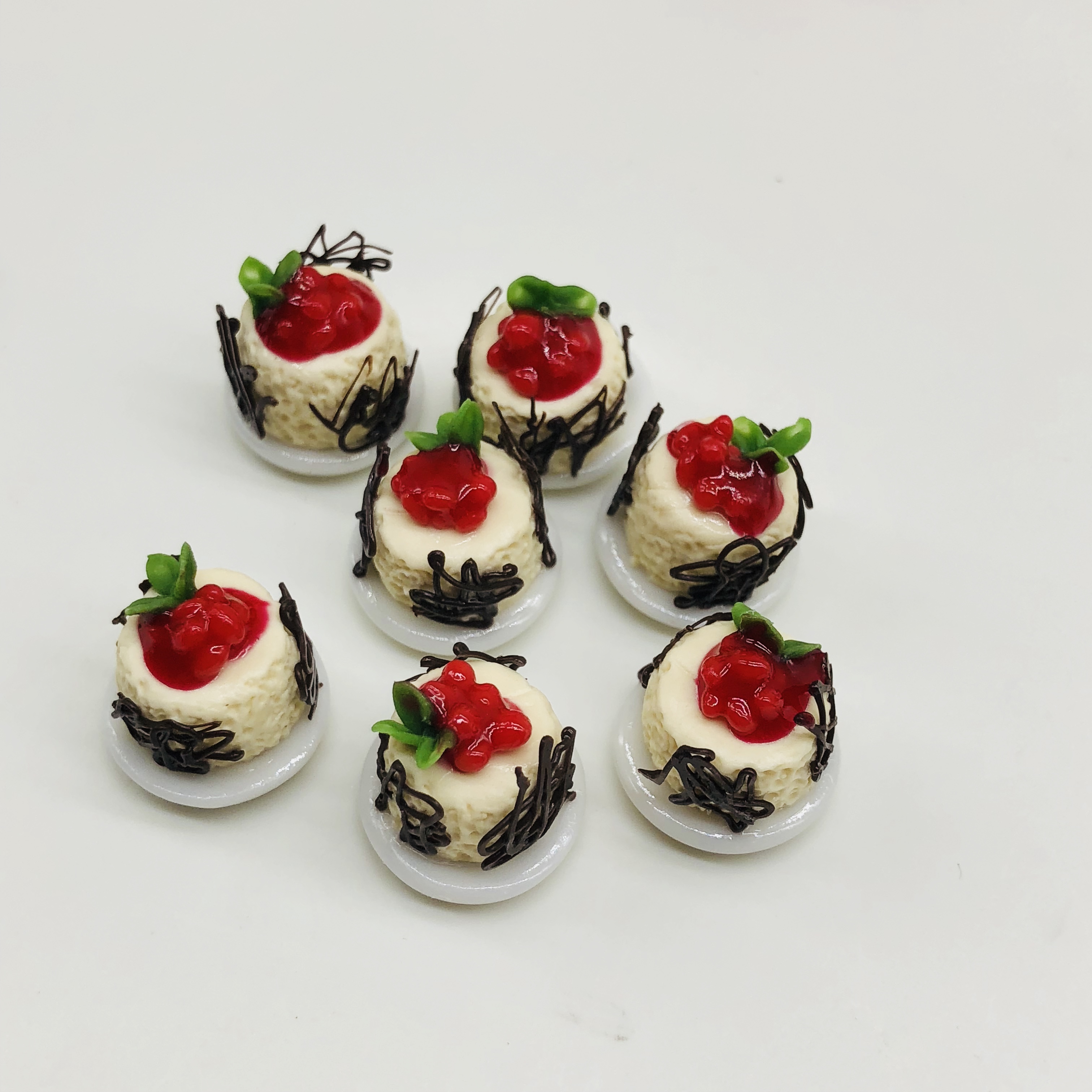 Mini cake on ceramic plate