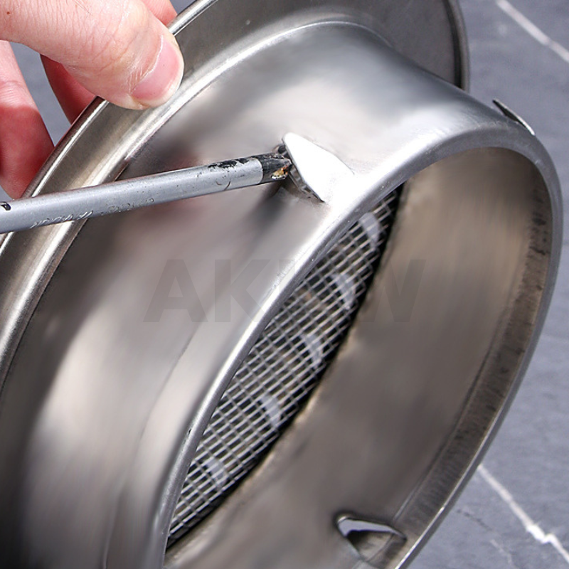 ตะแกรงระบายอากาศกลม/ฝาครอบท่ออากาศ KingsMan แบบไม่มีหมวกกันฝน SUS304 ทนทาน ไม่เป็นสนิม [ขายปลีก/ส่ง]