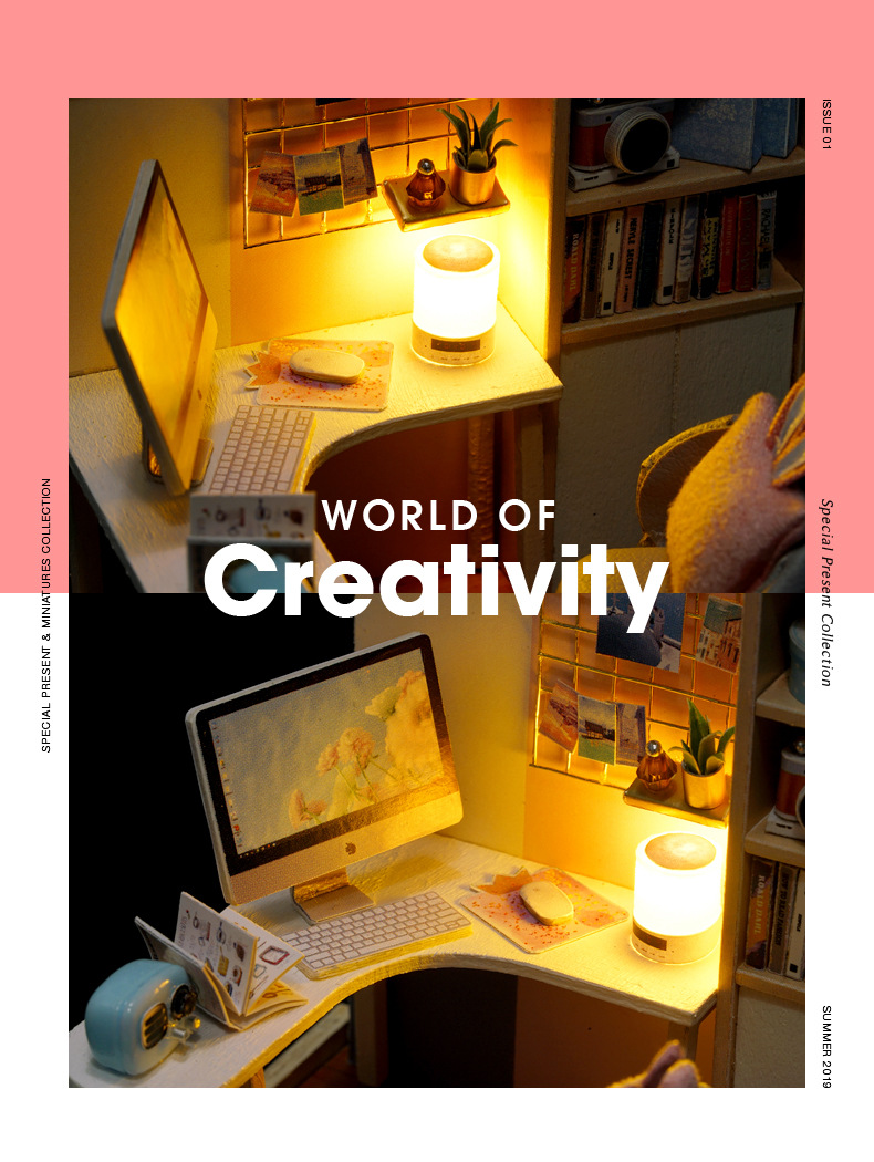 โมเดลจำลองมุมห้องอ่านหนังสือเหมาะสำหรับนักDIYที่เพิ่งเริ่มต้นประดิษฐ์โมเดลบ้านจำลอง dream in the book