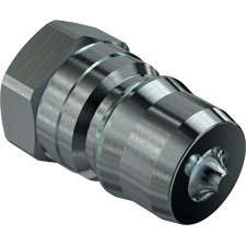 HNV-06-BSP-MALE-SUS316 ข้อต่อสวมเร็วแรงดันสูง HNV - 3/8" BSP - Plug สแตนเลส316 Viton seal ทนแรงดัน 3900PSI ISO7241-1B interchange ชิ้น