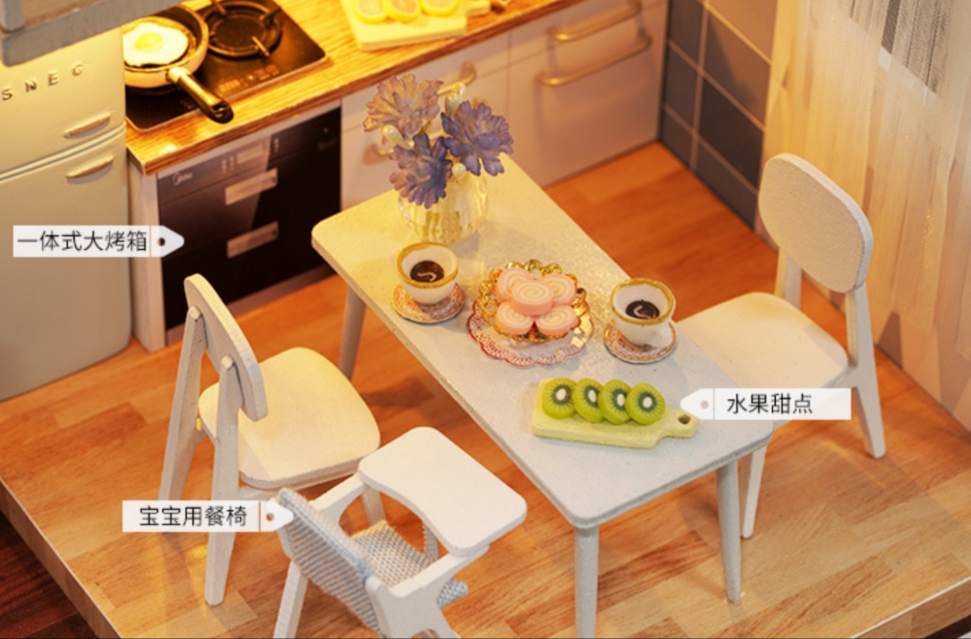 บ้านจำลอง2ชั้นสไตล์ญี่ปุ่นธีมสีฟ้าสำหรับนักประดิษฐ์และนักสะสมโมเดลยอดฮิต