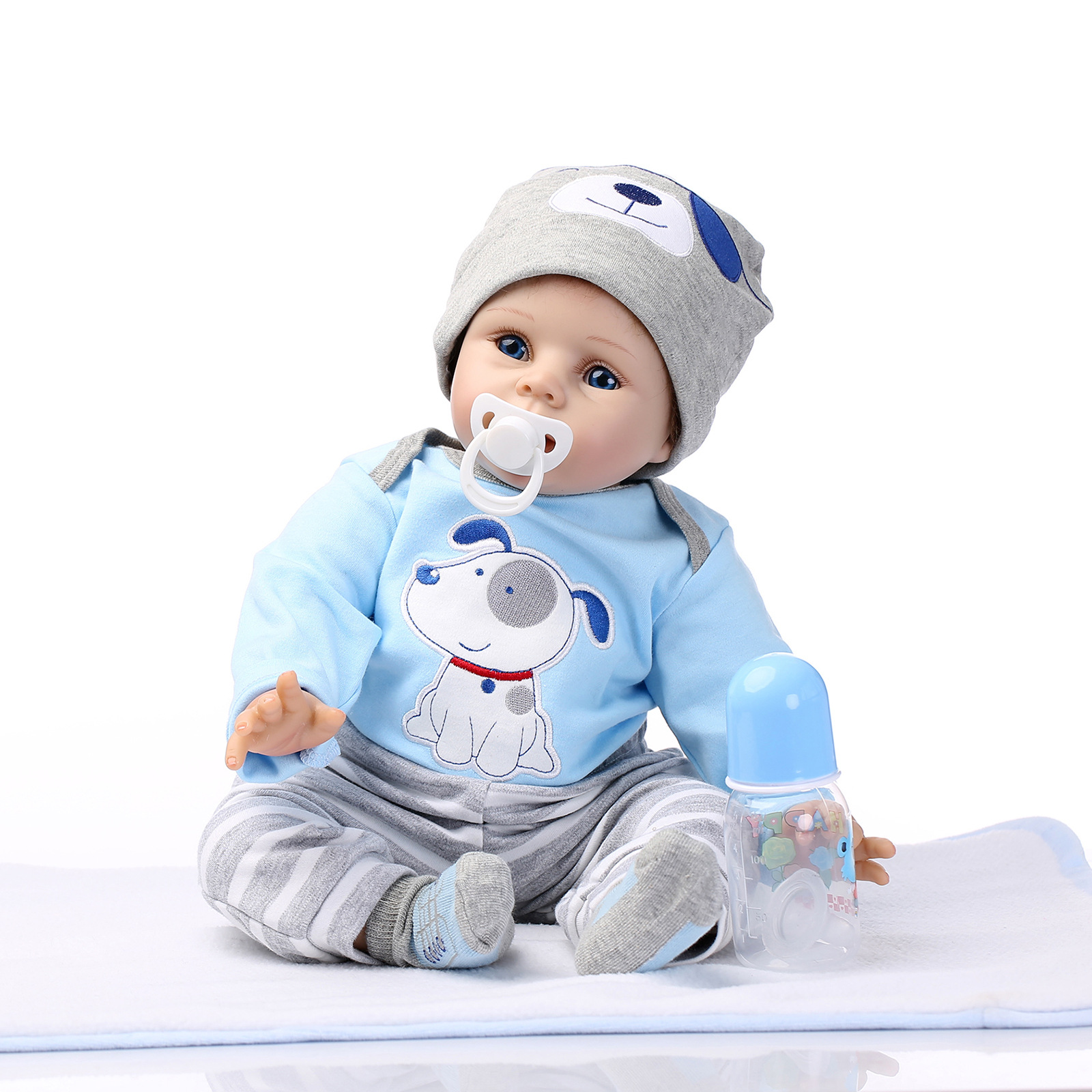 ตุ๊กตาจำลองรีบอร์นดอลล์จำลองเสมือนจริงเด็กชายแรกเกิด Blue boy Doll reborn NPK สำหรับเป็นของขวัญและของเล่นสำหรับเด็กผู้หญิง