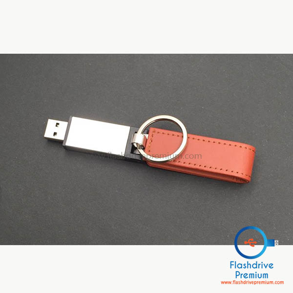แฟลชไดร์ฟหนัง พวงกุญแจ V.2 (Leather Flash Drive)