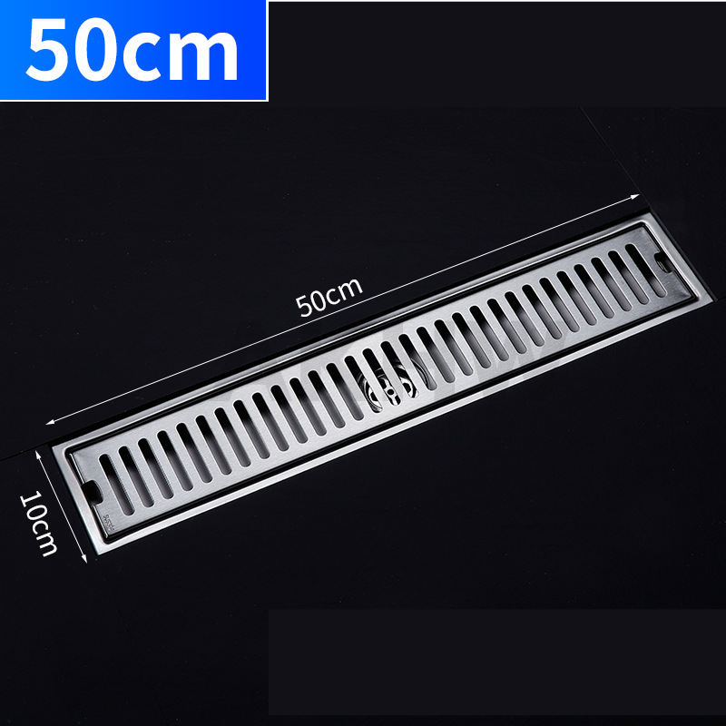 ตะแกรงน้ำทิ้งแบบยาว ลายเซาะร่อง KingsMan วัสดุสแตนเลสแท้ SUS304 ทนทาน ไม่เป็นสนิม [ขายปลีก/ส่ง]