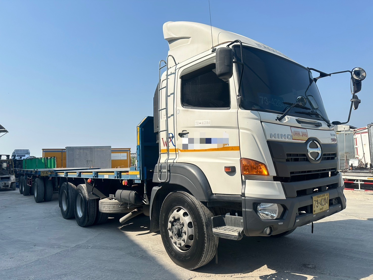 10ล้อพื้นเรียบ6.1ม.2เพลา344แรง มีลำโพงFM1A HINO344Hp ปี2562 ยาว6.1ม. 1.75ล.4284