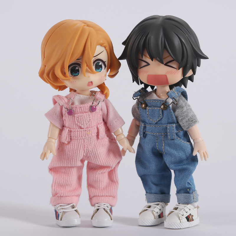 Ob11 เสื้อผ้าเด็ก denim overalls 12 คะแนน bjd ตุ๊กตาเสื้อผ้า molly เสื้อผ้าเด็ก GCS body beauty knot pig