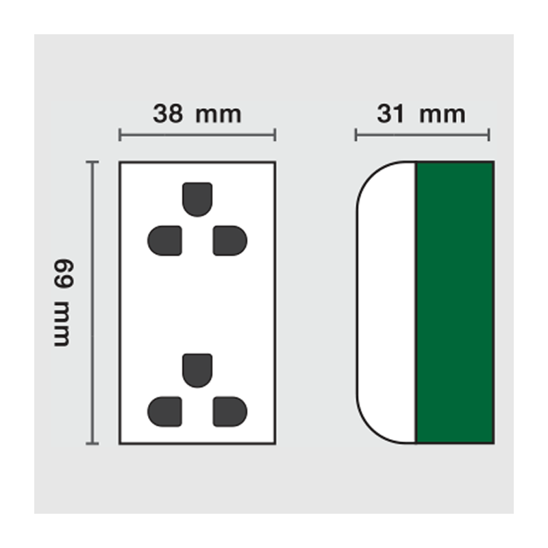 เต้ารับกราวด์คู่รุ่นใหม่ ZBG801 ZEBERG รวมแวทแล้ว [ขายปลีก/ส่ง]