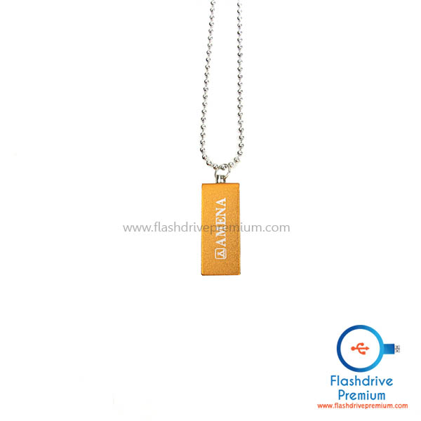 แฟลชไดร์ฟมินิ พร้อมสร้อย (Mini Metal USB Flash Drive)