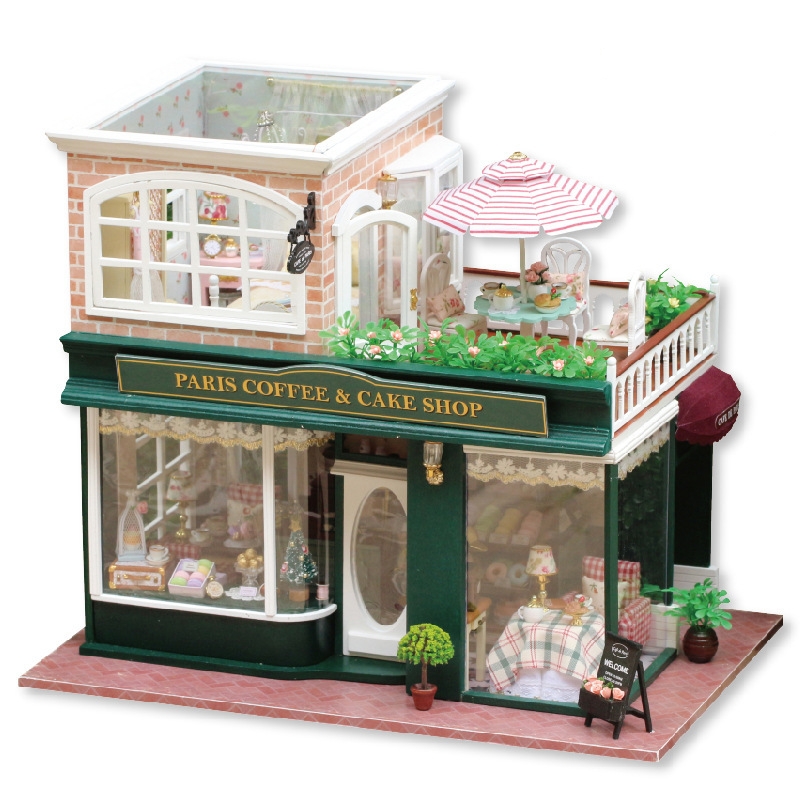 โมเดลร้านเบเกอรี่จำลอง Paris cake shop สำหรับสาย DIY Style Bakeryโมเดลสำหรับผู้ที่รักการประดิษฐ์เป็นอีกรุ่นหนึ่งที่แสนคลาสสิคและเหมาะสำหรับเป็นฉากบ้านตุ๊กตา