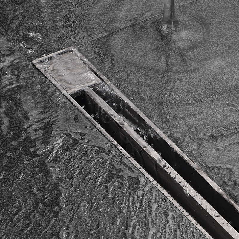 ตะแกรงน้ำทิ้งแบบยาว ลายเส้น KingsMan ความกว้าง 3.2cm วัสดุสแตนเลสหนา SUS304 ทนทาน ไม่เป็นสนิม [ขายปลีก/ส่ง]