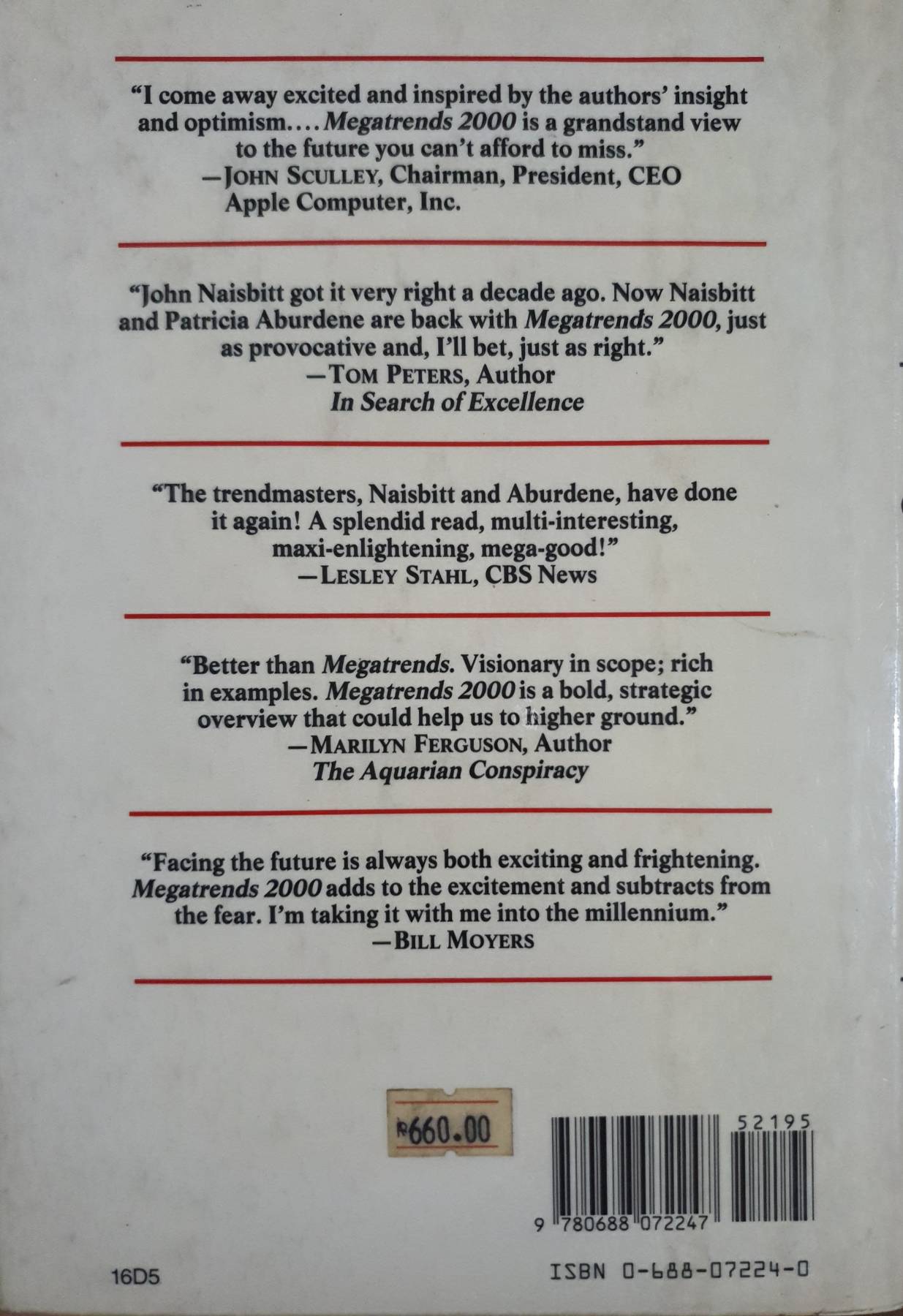 Megatrends 2000: Ten New Directions for the 1990's Hardcover