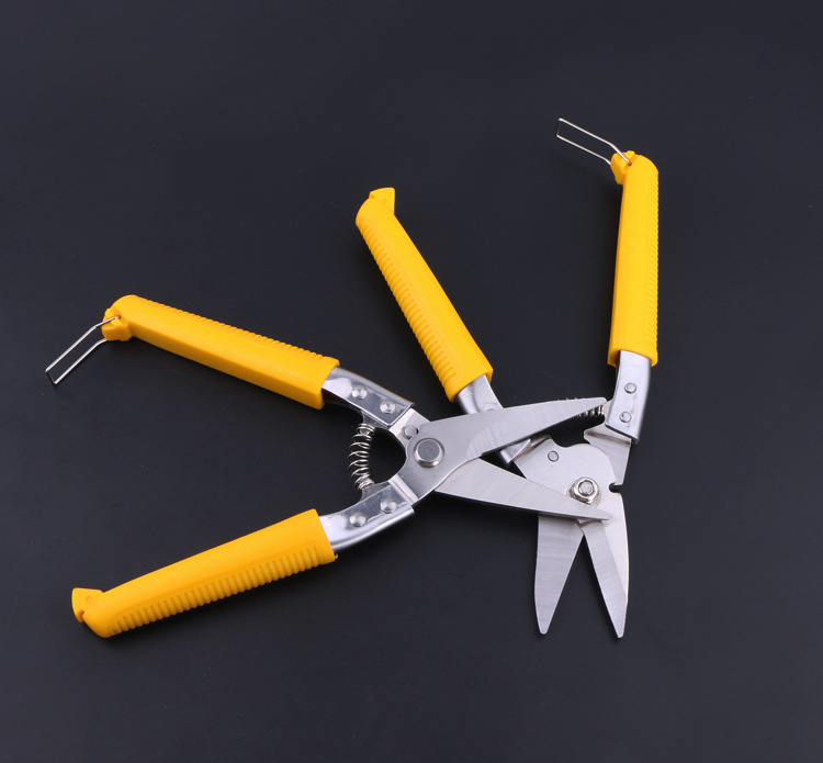 กรรไกรตัดซีลาย สังกะสี ตัดอเนกประสงค์ SUNTIN ขนาด 8" ด้ามเหลือง ปากโค้ง/ปากตรง [ขายส่ง]