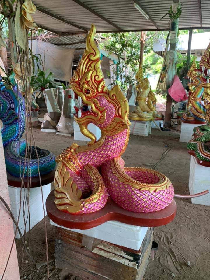 พญานาค สีชมพู รุ่นดูดทรัพย์เงินล้าน