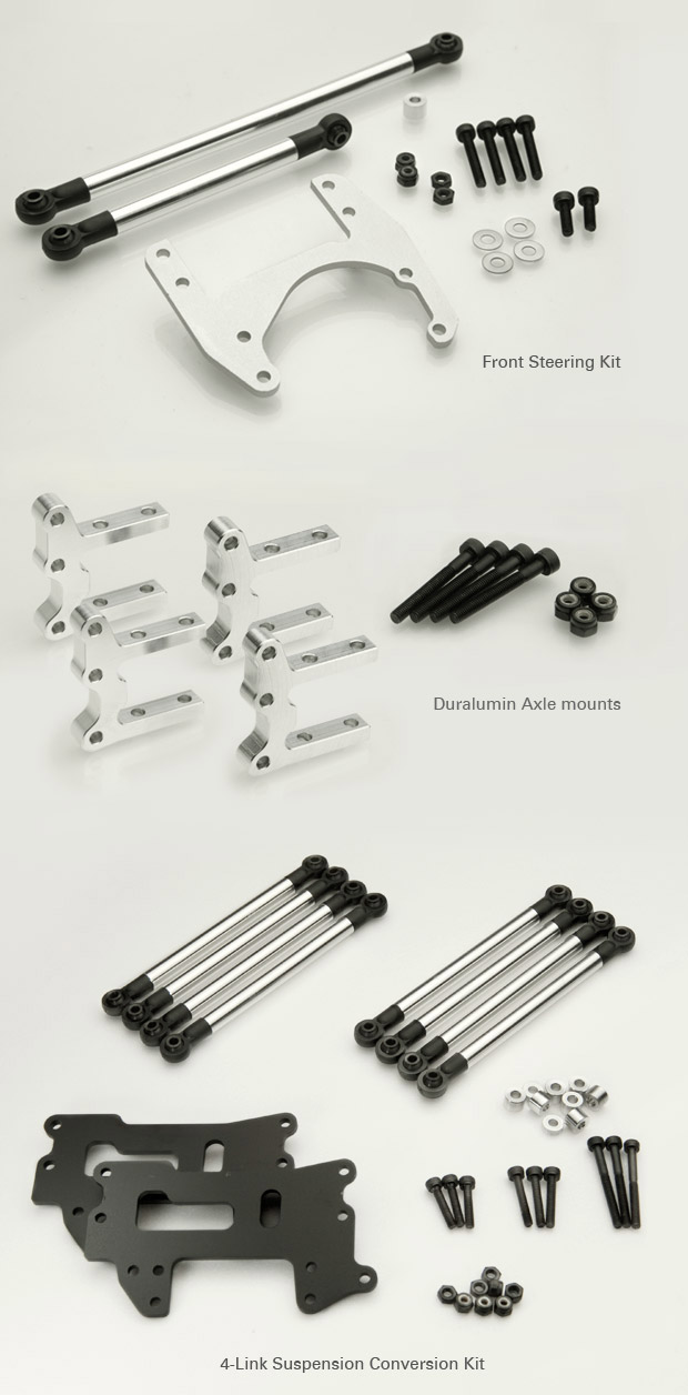4-Link Suspension Conversion Kit with Servo Plate and Axle Mounts for Tamiya Tundra High-Lift
