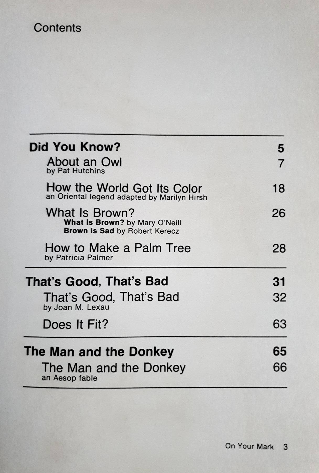 On Your Mark Take a Giant Step, 1976