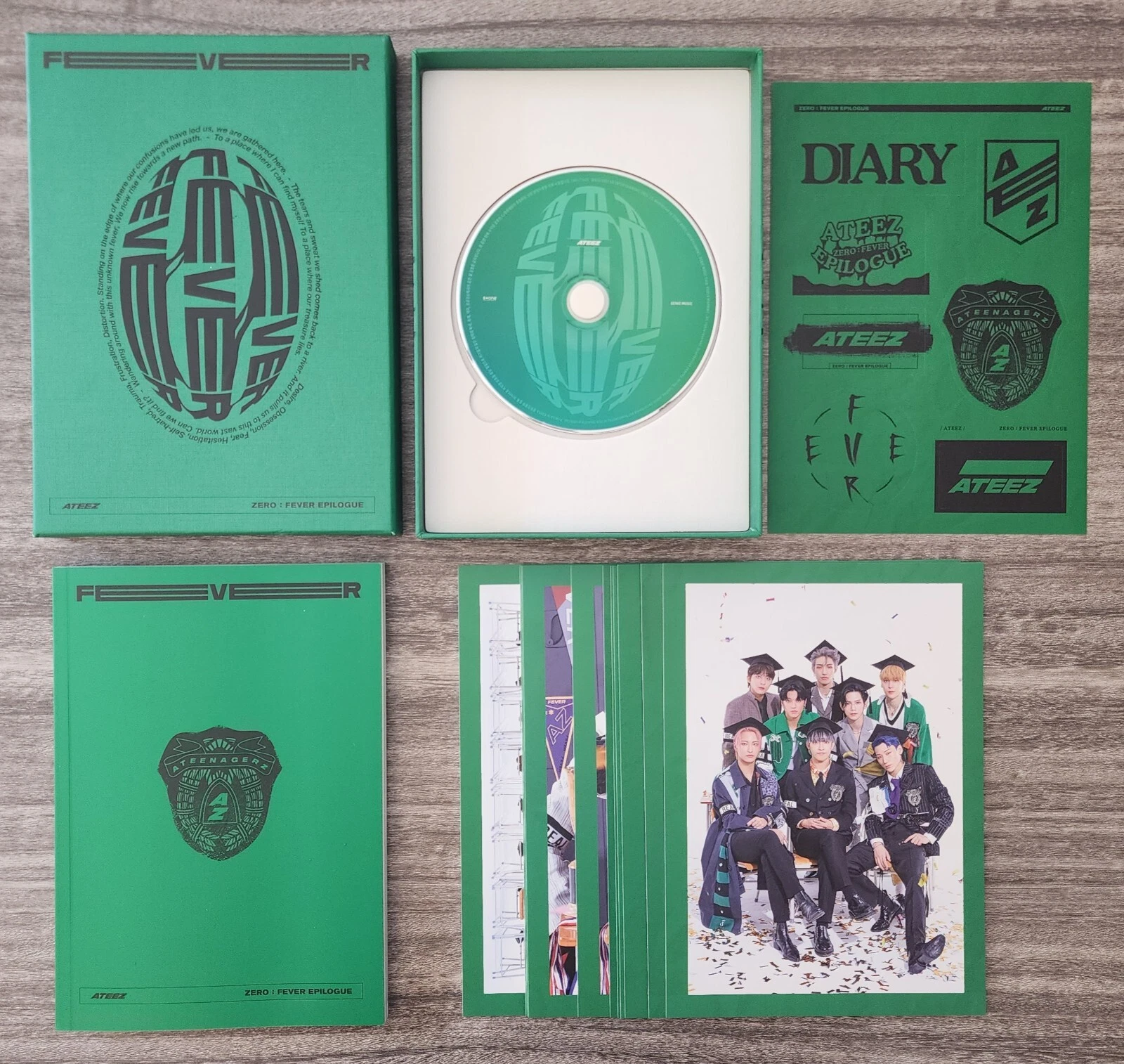 ATEEZ - Zero Fever Epilogue (Green Version) CD Box Set 2021 K-Pop Album