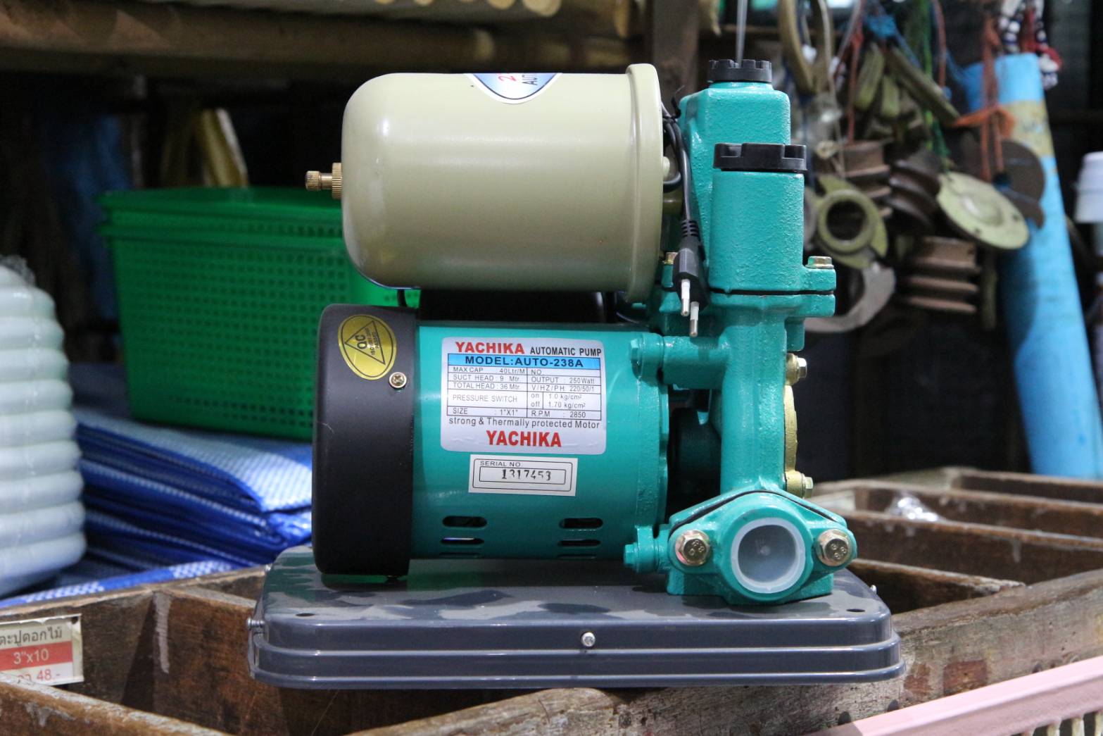 ปั๊มเปลือย/1"/250w/Yachika/YK-238/มีฝาครอบ