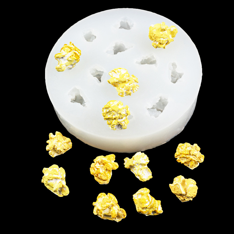 แม่พิมพ์ป๊อบคอร์นจิ๋วงานเรซิ่นดินปั้นอาหารจิ๋ว PopCorn แม่พิมพ์ซิลิโคนเบเกอรี่ตกแต่ง DIY ทำด้วยมือวัสดุ