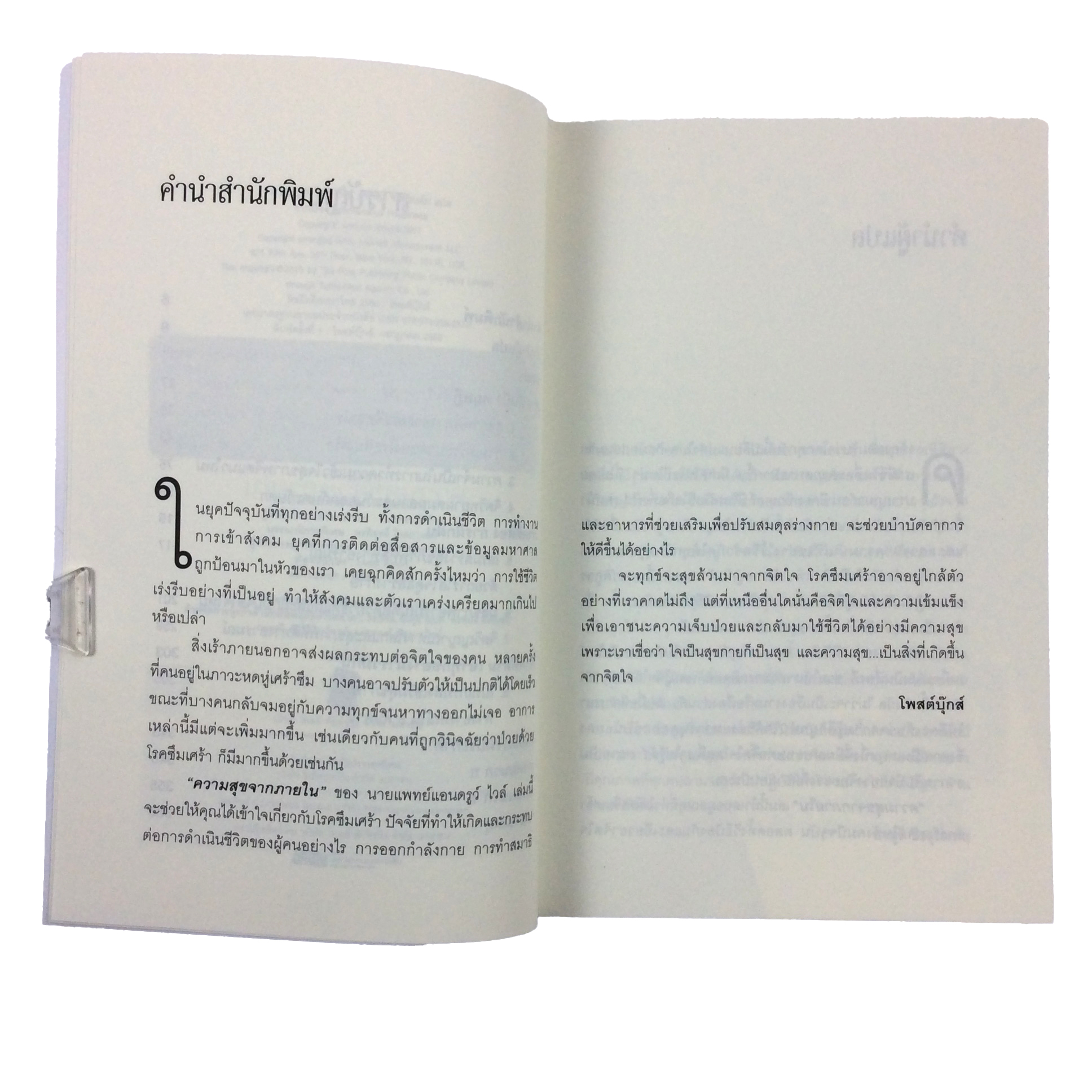ความสุขจากภายใน Spontaneous Happiness หนังสือ ความคิด พัฒนาตนเอง