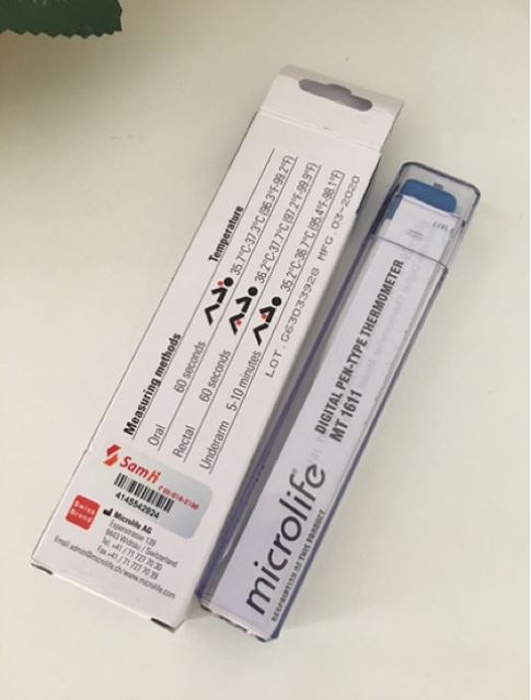 Microlife ปรอท วัดไข้ดิจิทัล MT1611 ใช้ได้ทั้งทางปาก รักแร้ และทวารหนัก ของแท้ พร้อมกล่องพลาสติก มีถ่านในตัว