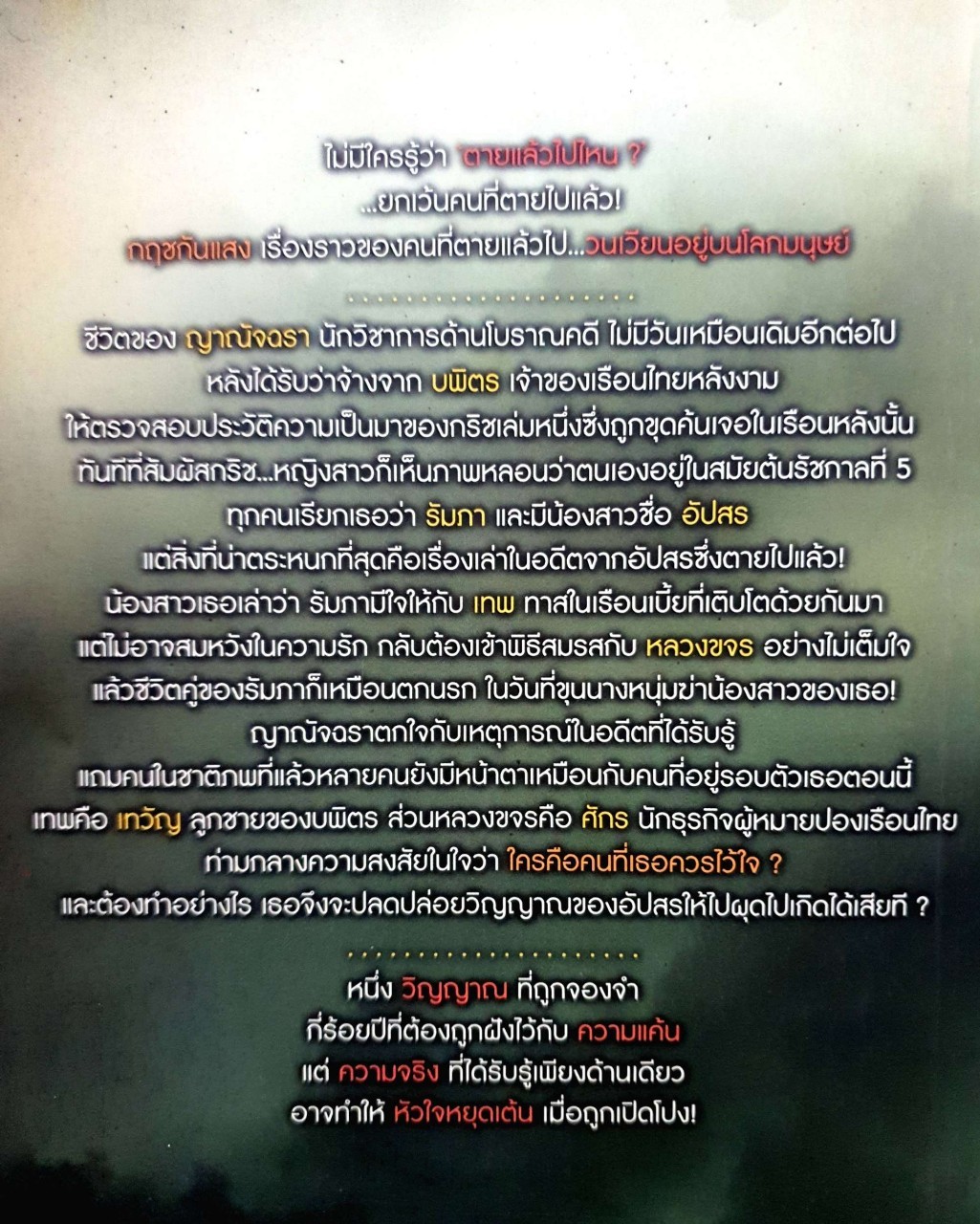 ตายแล้วไปไหน “ กฤชกันแสง “ : ธุวัฒน์ธรรพ์