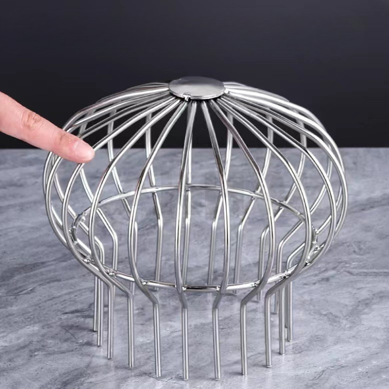 ตะแกรงดักเศษใบไม้ แบบตะกร้อกลมทรงโดม KingsMan วัสดุสแตนเลสแท้ SUS304 ทนทาน ไม่เป็นสนิม