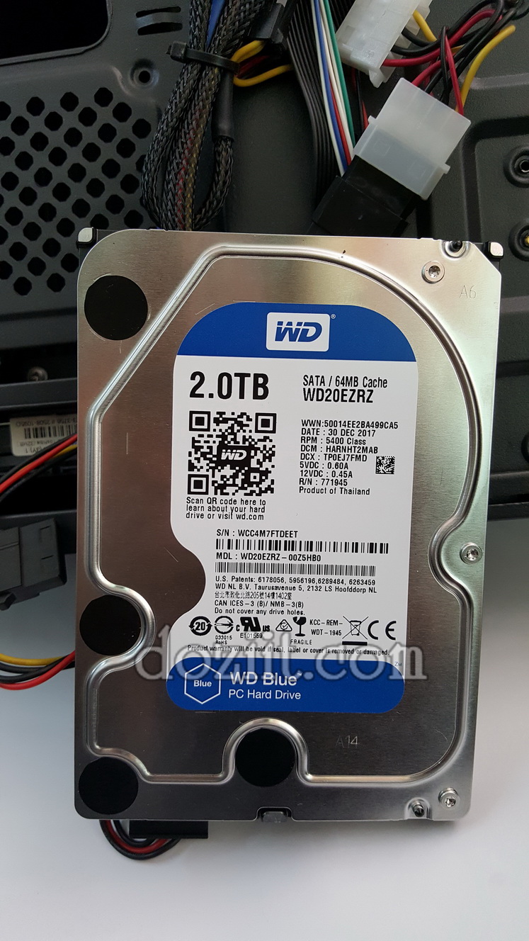 Harddisk - WD 2TB (WD20EZRZ) Blue - 3.5" 5400 RPM 64M Cache SATA III 6 Gb/s สภาพสวย 99% ใช้งานน้อย ไม่มี BAD Sector