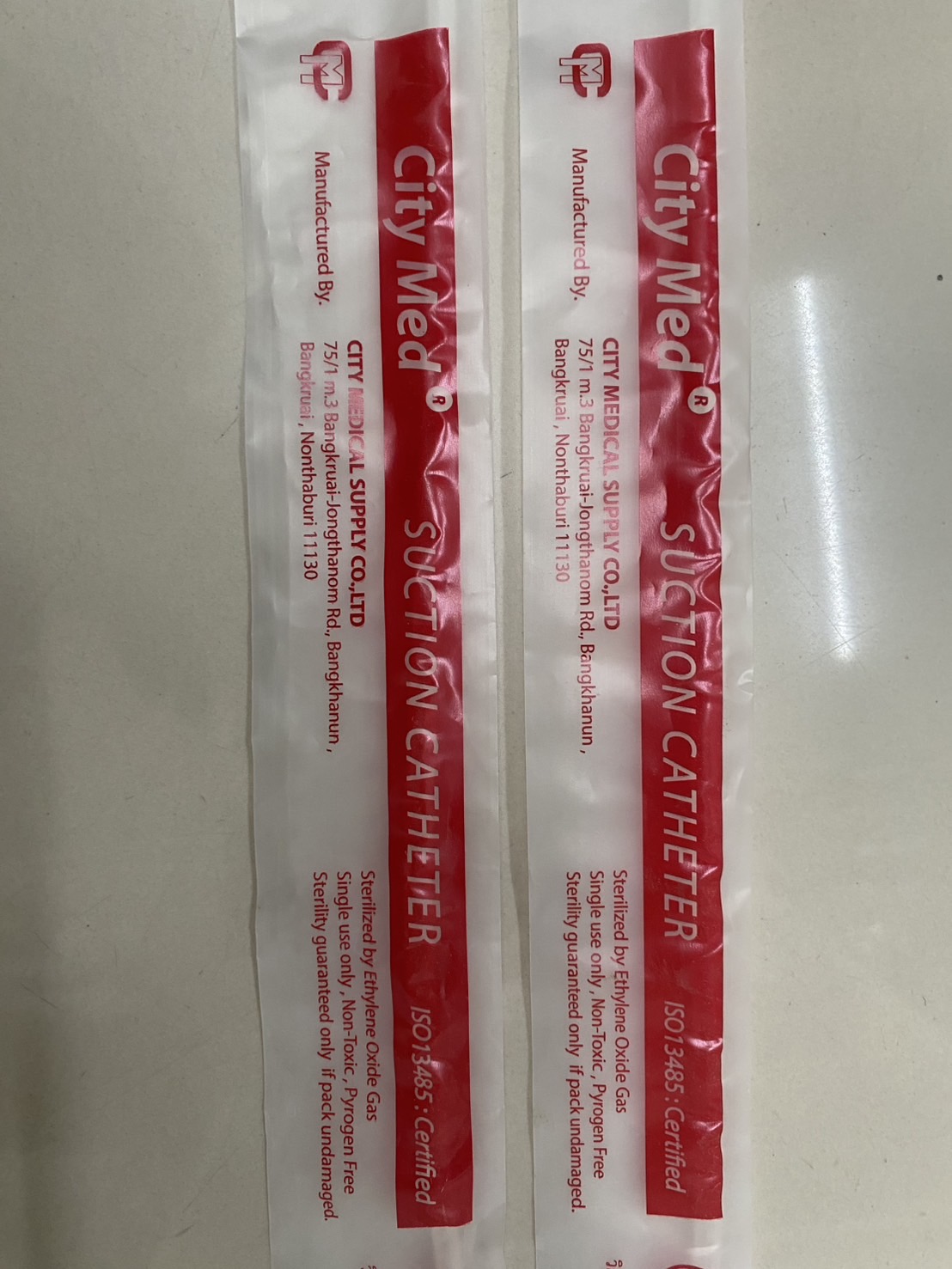 สายดูดเสมหะ SUCTION CATHETER ยี่ห้อ CITY MED รุ่นไม่มีคอนโทรล No14. แบ่งขาย 1เส้น 20บาท