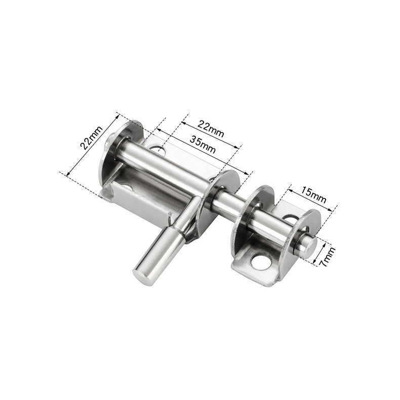 กลอนประตู 2 นิ้ว สแตนเลสแท้ 304 [ขายปลีก/ส่ง]