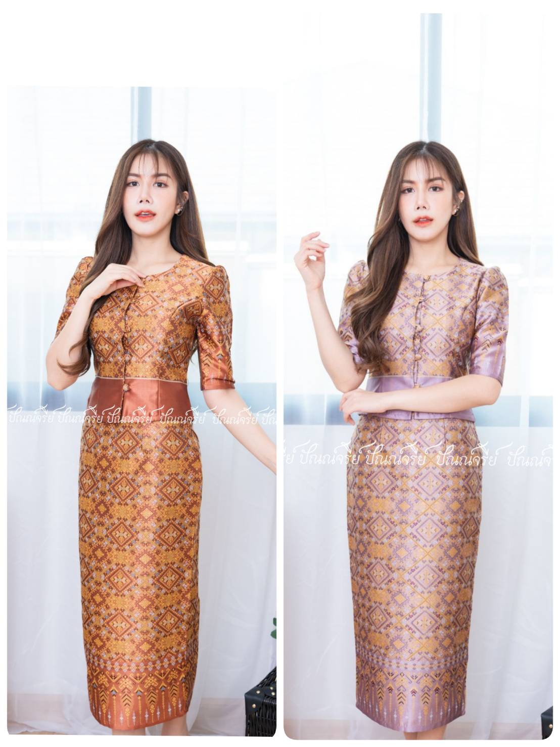 ชุดทอฝ้าย แถมแมสเข้าชุดอย่างดีปรับสายได้